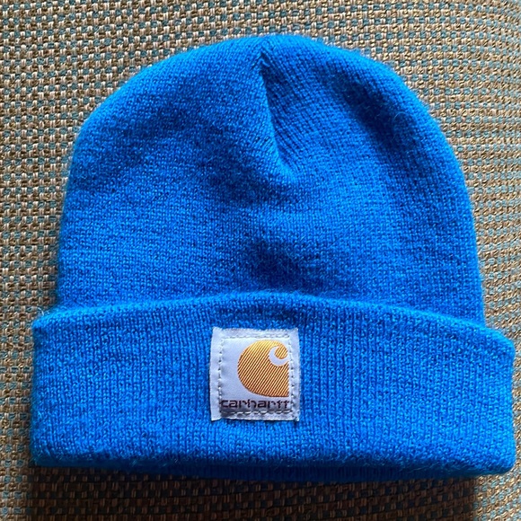 Carhartt Accessories Blue Kids Carhartt Beanie Hat Euc Poshmark